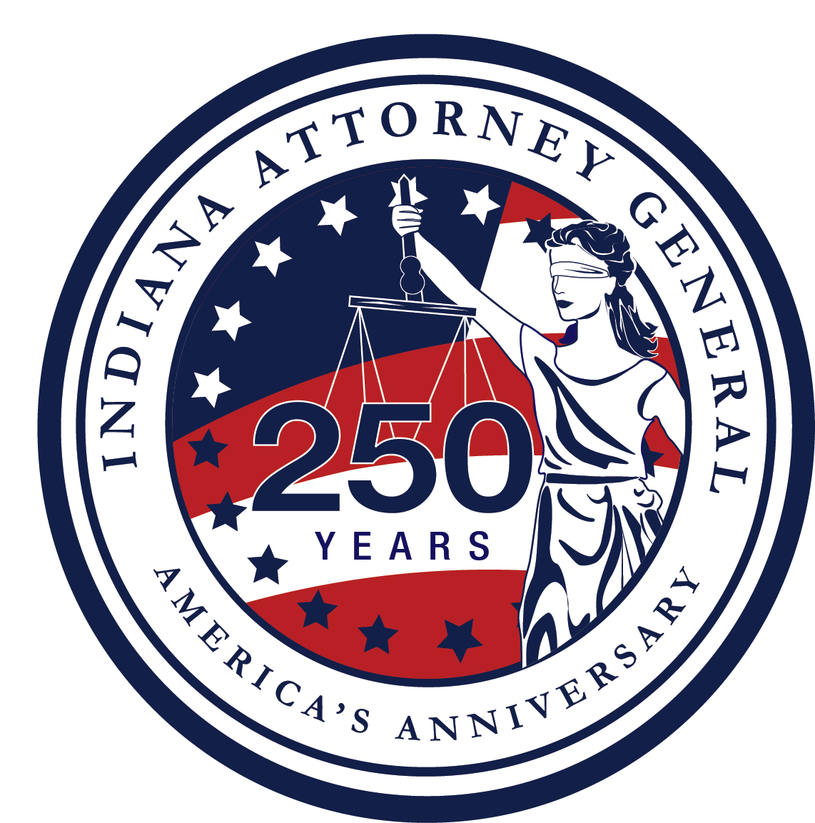 Indiana Attorney General 250 Years Seal